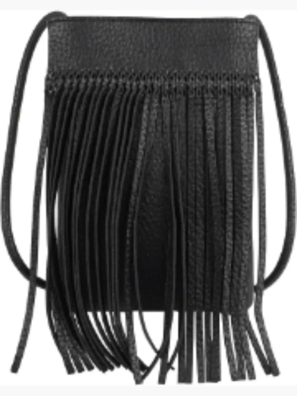 Faux Leather Fringe Tassel Hobo Crossbody Bag Cell Phone Pouch Wallet